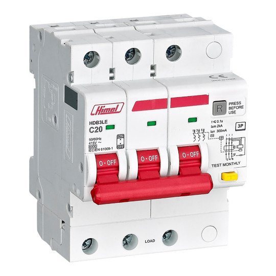 RCBO 3P 30mA 6kA (6 ~ 63A) RCBO 3P 30mA 6kA (6 ~ 63A)